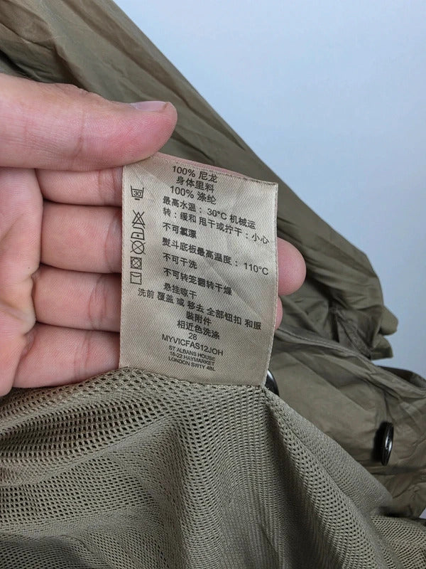 Burberry London Lightweight Fishtail Parka Coat Nova Check - UK 8