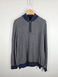 Barbour Jacquard 1/4 Zip Knit Jumper – Size L