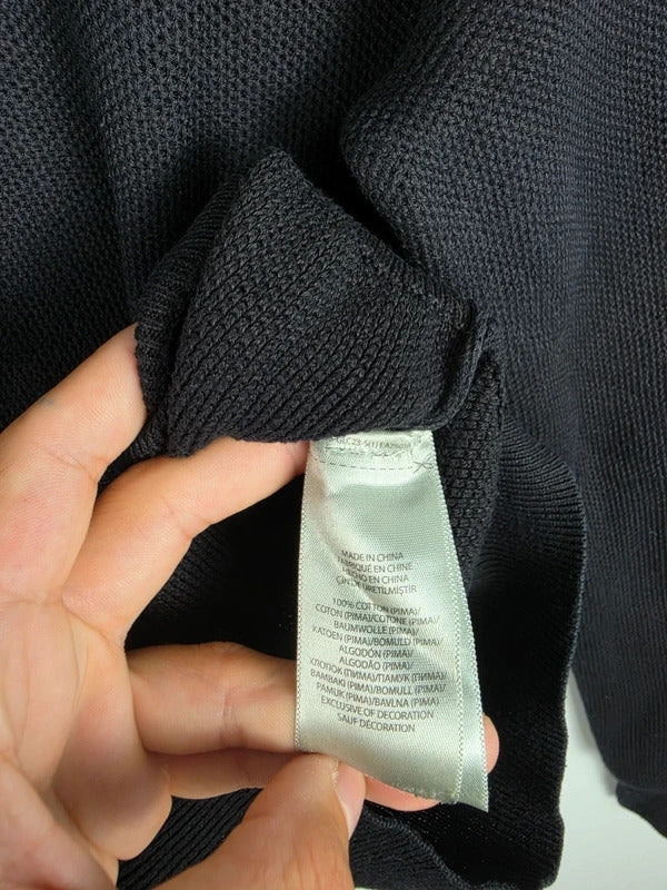 Polo Ralph Lauren Black Pima Cotton Quarter-Zip Jumper – Size S