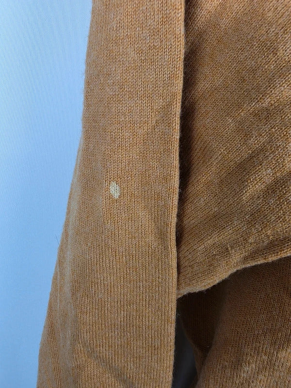 Burberry Mustard Merino Wool Polo Collar Knit Jumper – Size 7 (L)