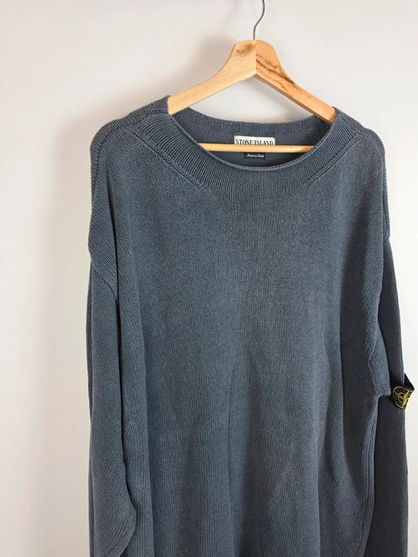 Vintage Stone Island Knit Jumper Blue - Size L (ART 26155C63)