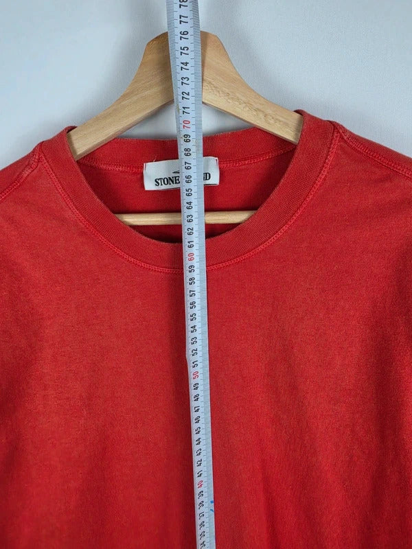Stone Island Red Long Sleeve Crew Neck Jumper – Size M