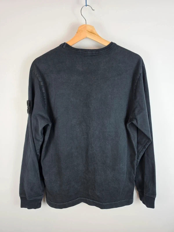 Stone Island Badge Crewneck Long Sleeve Black S Art 751564450