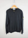 Stone Island Black Crewneck Sweatshirt Size L Classic Badge SS18
