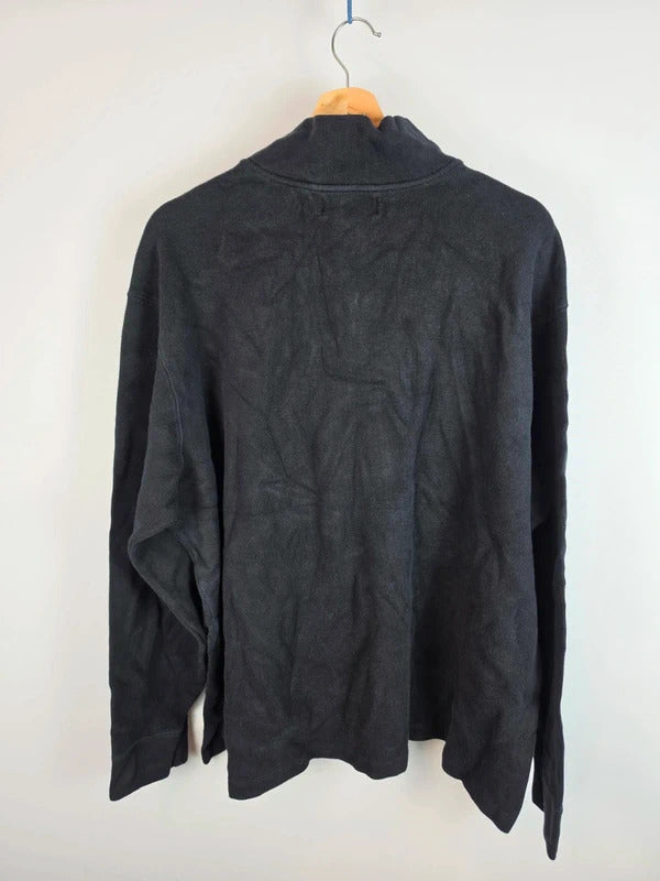 Vintage Polo Ralph Lauren Half Zip Jumper Navy Red Pony - Size XL