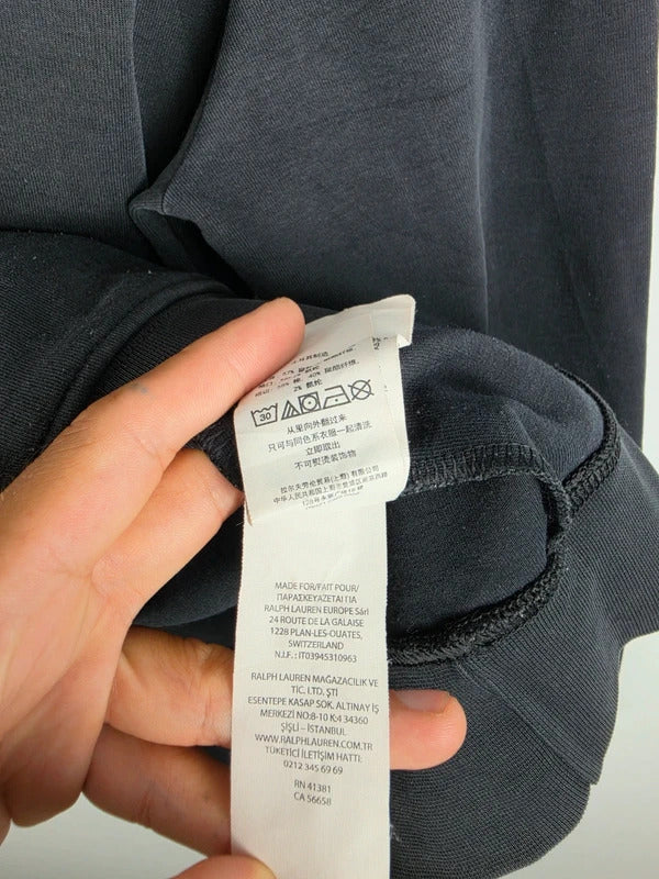 Polo Ralph Lauren Mens Black Hoodie – Size Medium