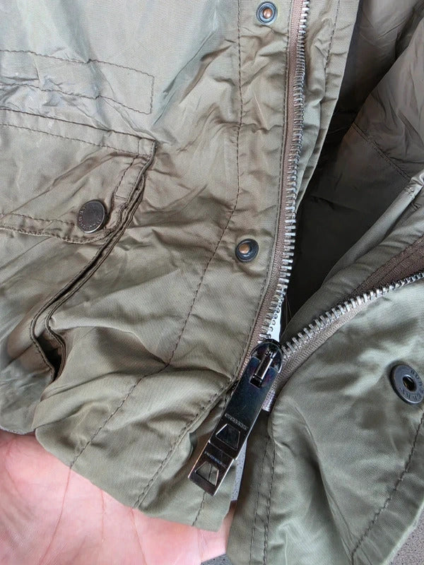 Burberry London Embroidered Prorsum Knight Field Jacket Olive Green - Size M