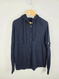 C.P. Company Navy Wool Knit Full-Zip Hoodie – Size 52 (L)