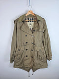 Burberry London Lightweight Fishtail Parka Coat Nova Check - UK 8
