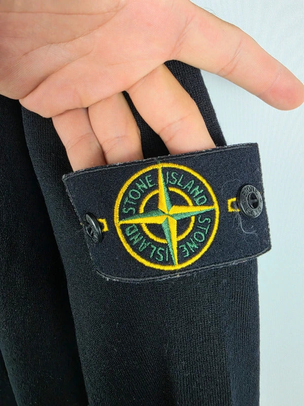 Stone Island Black Wool Blend Crew Neck Knit Jumper – Size XL