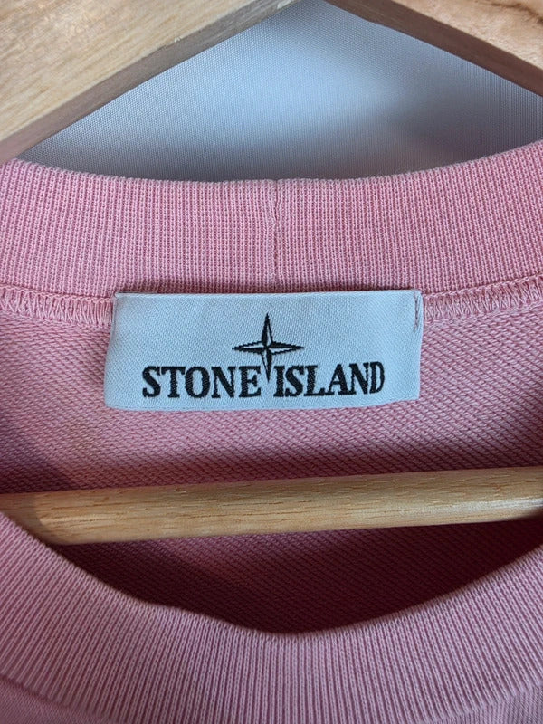 Stone Island Embroidered Compass Logo Sweatshirt Pink - Size L