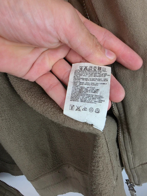 Stone Island SS2007 Heavy Cotton Fleece Jacket Olive Green Size M