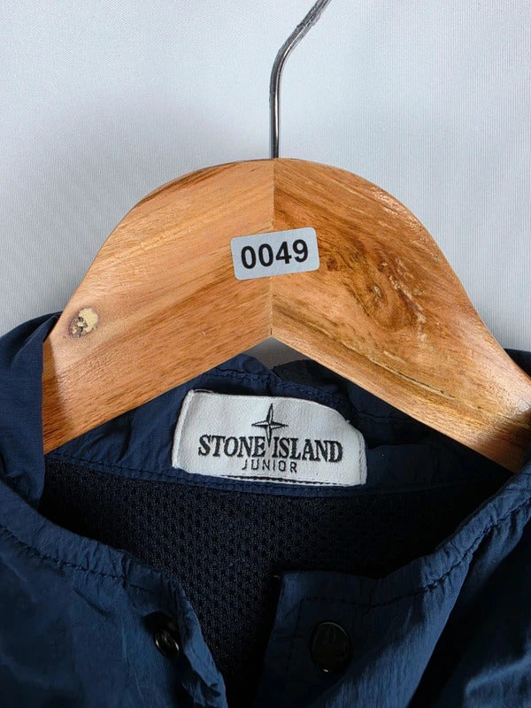 Stone Island Junior Navy Nylon Hooded Bomber Jacket – Age 14 / XS Adult
