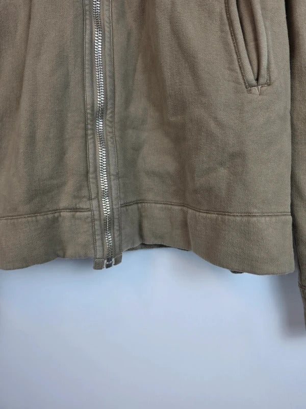 Stone Island SS2007 Heavy Cotton Fleece Jacket Olive Green Size M