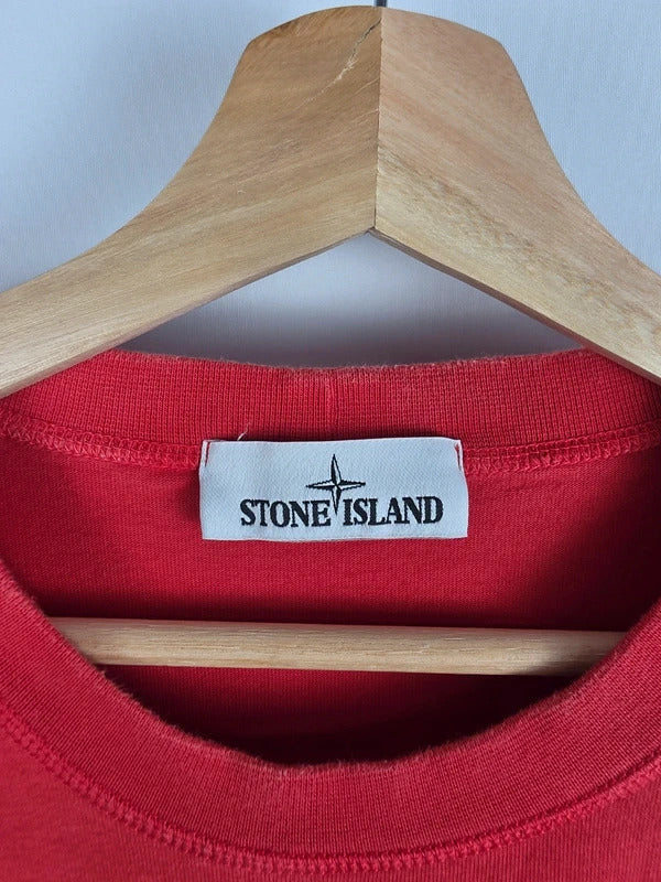 Stone Island Red Long Sleeve Crew Neck Jumper – Size M