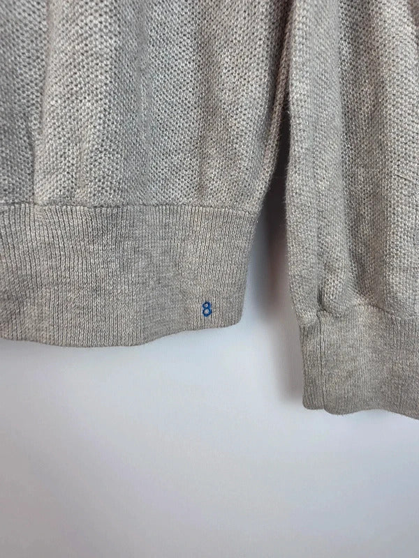 Polo Ralph Lauren Grey Pima Cotton Full Zip Knit Jacket Size L