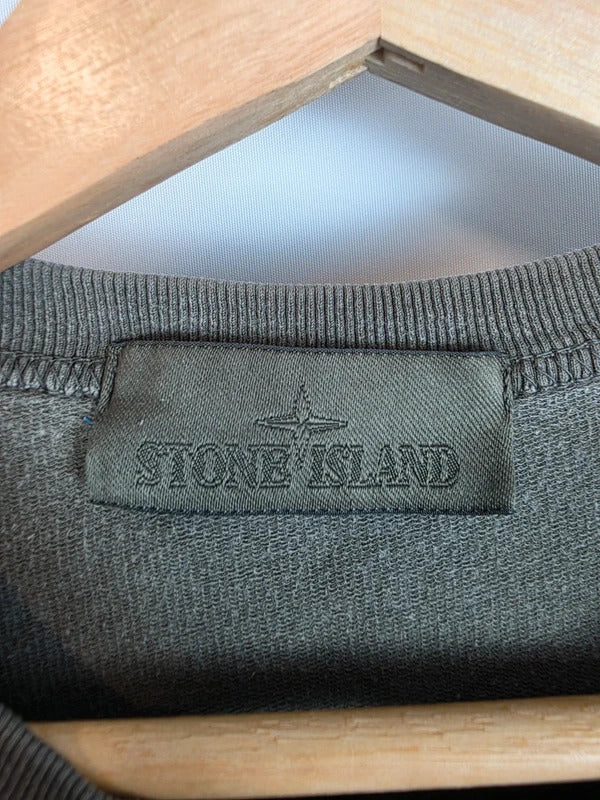 Stone Island SS18 Ghost Piece Crewneck Sweatshirt Olive Khaki Green M