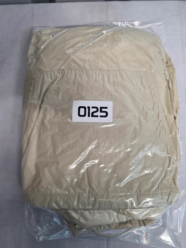 Represent Oversized Padded Nylon Anorak Hoodie Jacket Cream Beige L
