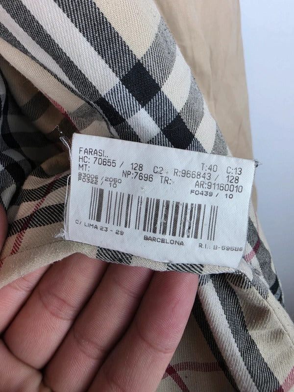 Burberry London Nova Check Lined Hooded Jacket Beige Size 40 Medium