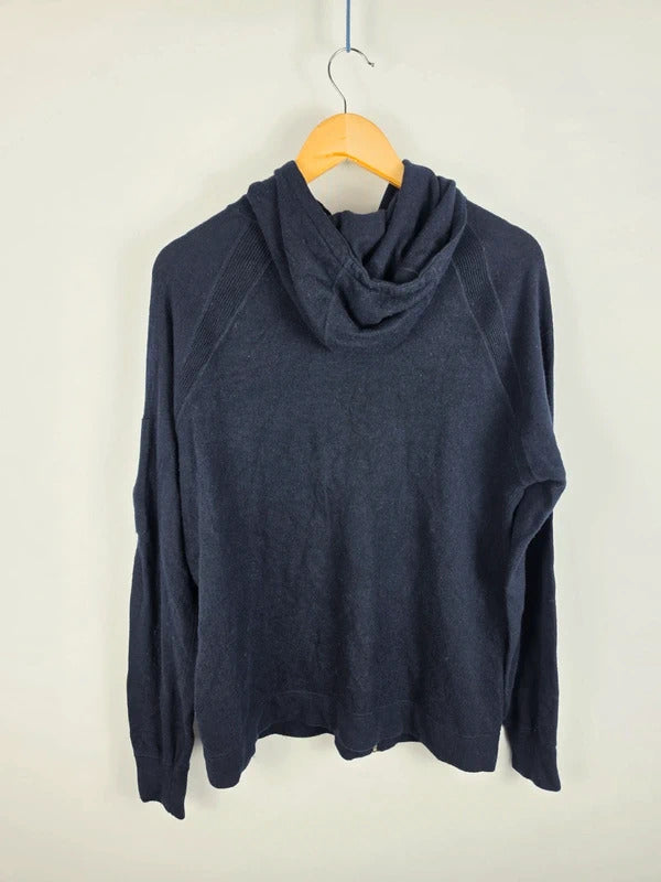 C.P. Company Navy Wool Knit Full-Zip Hoodie – Size 52 (L)