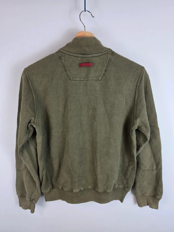 Vintage C.P. Company Heavy Cotton Full Zip Sweatshirt Green - Size 12 Yrs