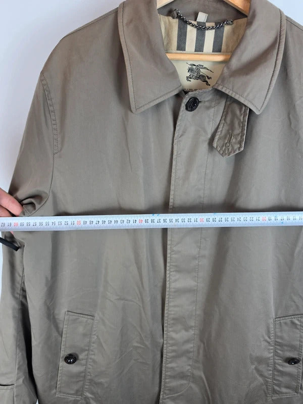 Burberry London Trench Coat Beige Khaki Men Size 52 - Large