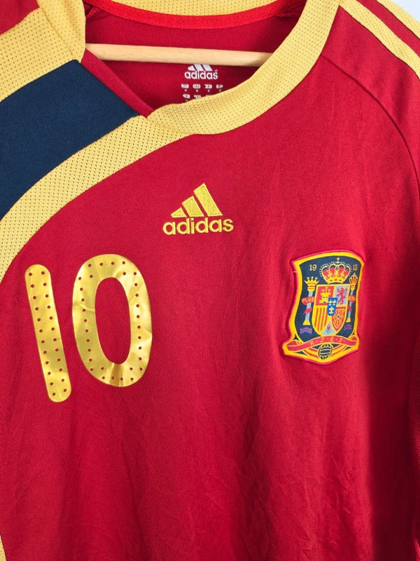 Vintage Spain 2008 Long Sleeve Home Shirt - #10 Fabregas - Size M