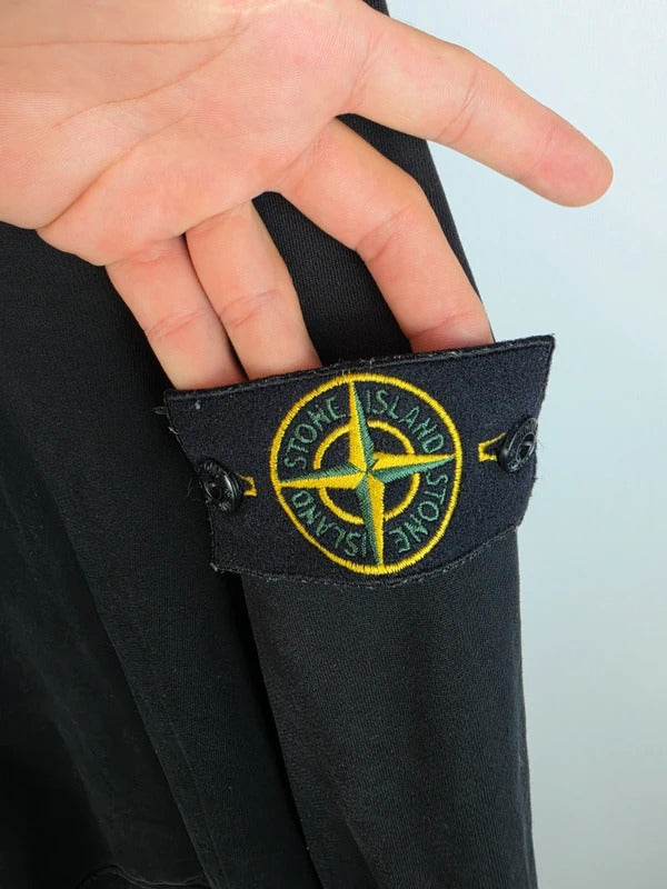 Stone Island Garment Dyed Black Jumper Sweatshirt - Mens XL