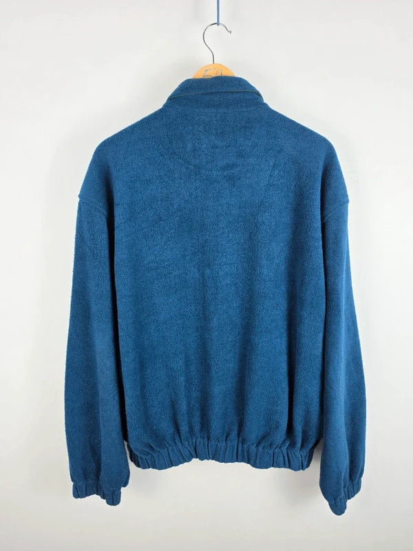 Yves Saint Laurent Pour Homme Navy Wool Blend Fleece Jacket – Size M