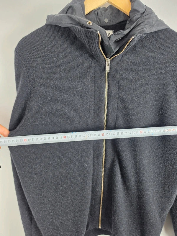 Vintage C.P. Company AW08 Alpaca Blend Full-Zip Knit Jacket, Dark Navy – Size 50 (L)
