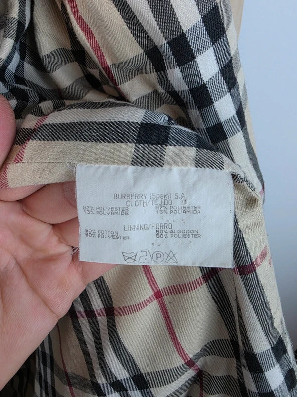 Burberry London Nova Check Lined Hooded Jacket Beige Size 40 Medium
