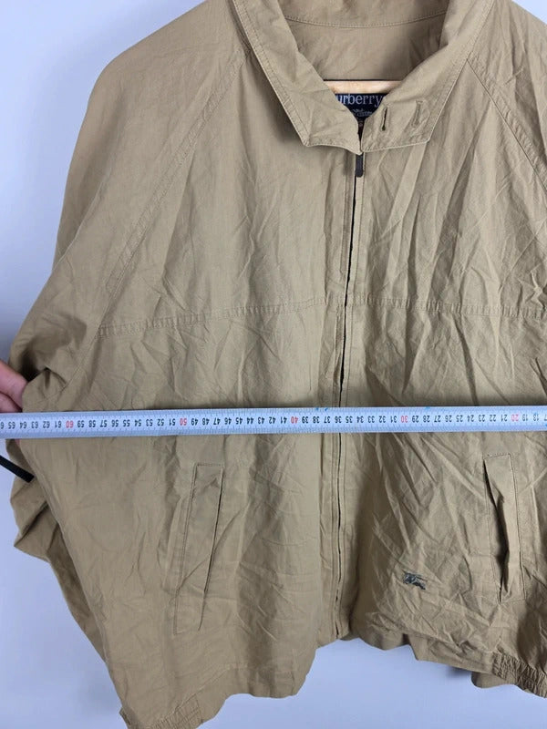 Burberrys Vintage Khaki Cotton Blend Harrington Jacket – Size 52 (fits XL)