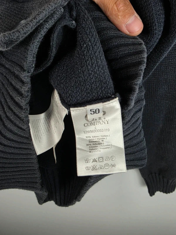 C.P. Company AW12 Heavy Knit Cardigan Shawl Collar Charcoal Gray Size 50 M