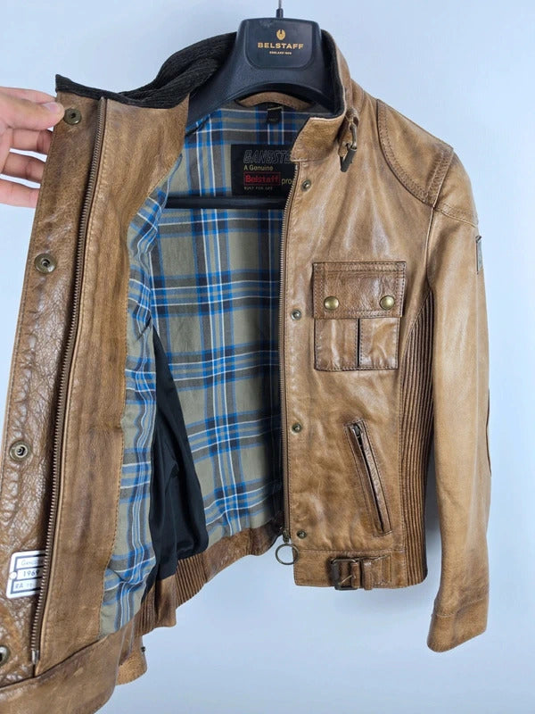 Belstaff Gangster 1969 Waxed Leather Jacket – UK 4 / IT 36