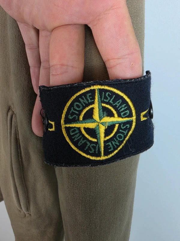 Stone Island SS2007 Heavy Cotton Fleece Jacket Olive Green Size M