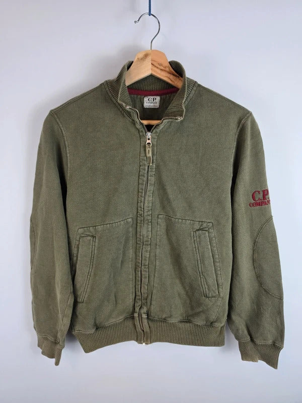 Vintage C.P. Company Heavy Cotton Full Zip Sweatshirt Green - Size 12 Yrs