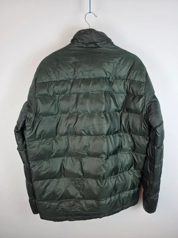 Burberry Brit Down Puffer Jacket Dark Forest Green Nova Check Lined Mens XXL