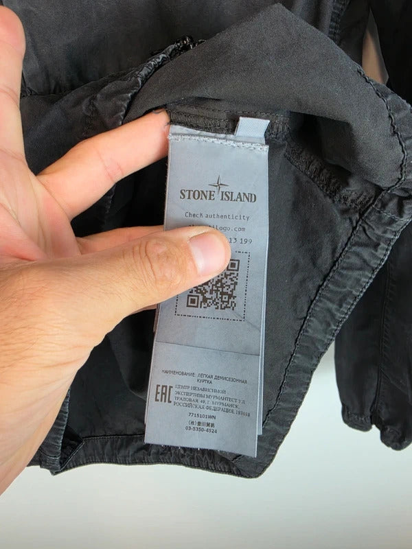 Stone Island Cotton Overshirt Jacket Dark Grey Charcoal - Medium