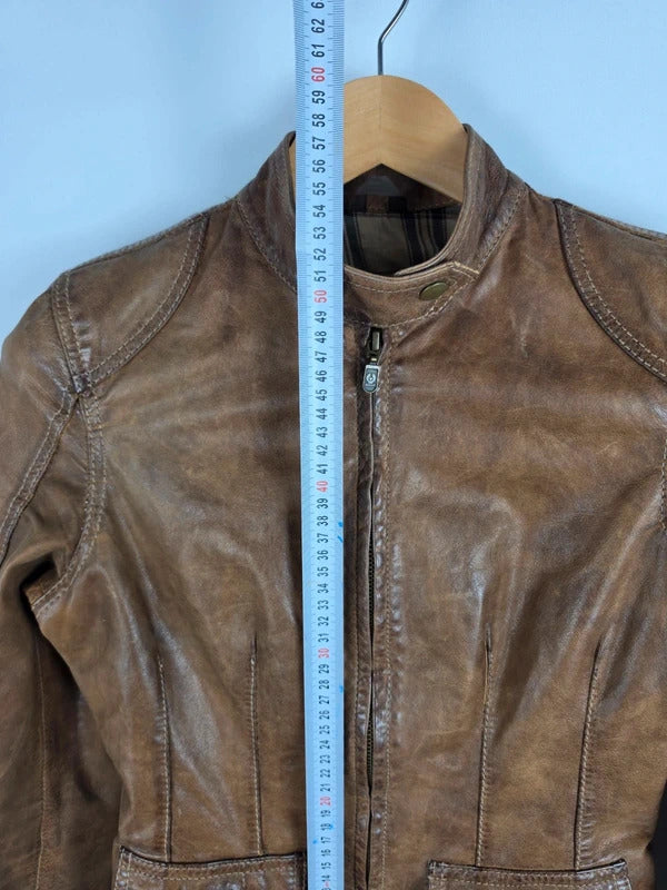 Belstaff Naima Brown Leather Jacket – Size IT 40