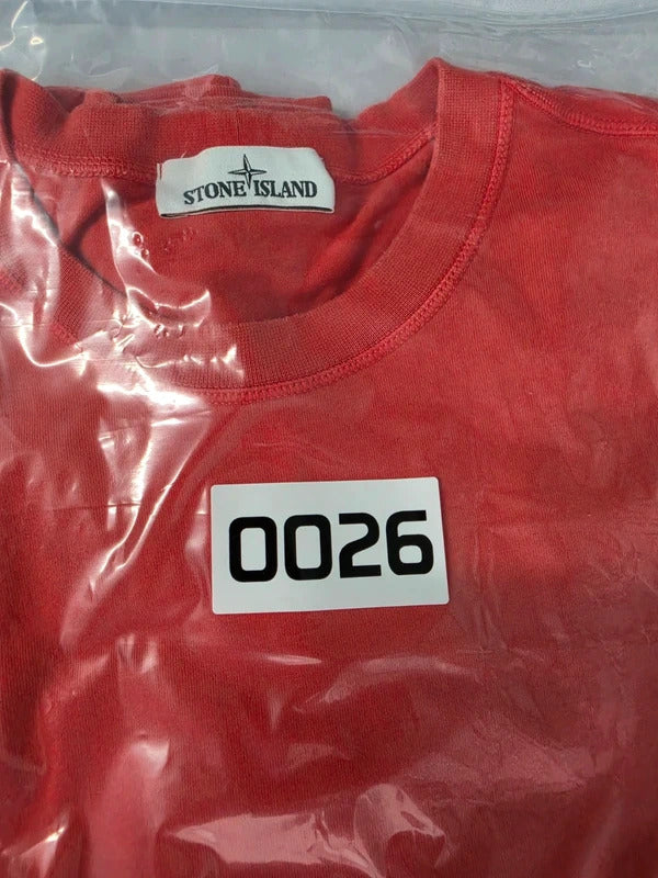 Stone Island Red Long Sleeve Crew Neck Jumper – Size M