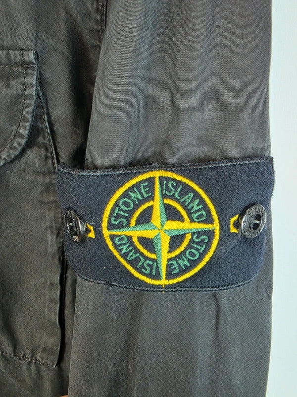 Stone Island Cotton Overshirt Jacket Dark Grey Charcoal - Medium
