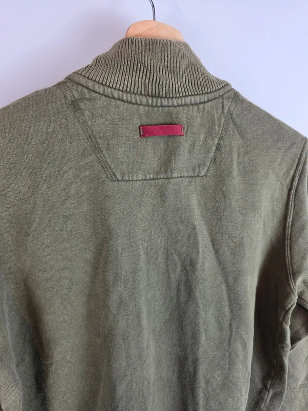 Vintage C.P. Company Heavy Cotton Full Zip Sweatshirt Green - Size 12 Yrs