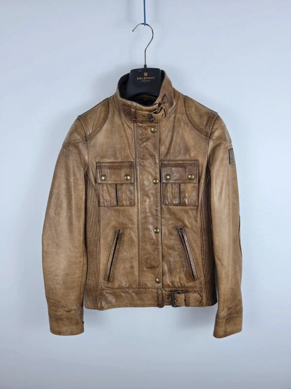 Belstaff Gangster 1969 Waxed Leather Jacket – UK 4 / IT 36