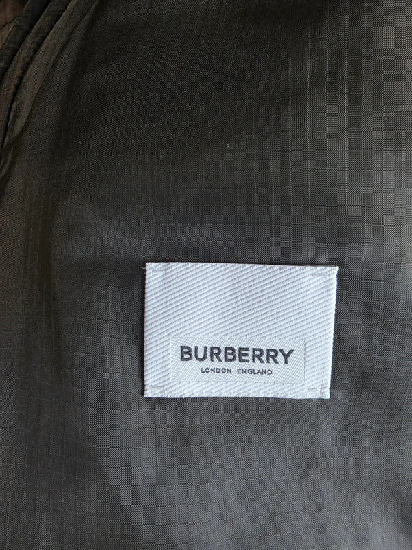 Burberry London Yellow Tartan Quilted Jacket Olive Trim Size 50 L