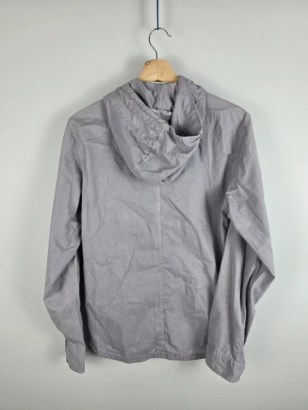 Stone Island SS18 Old Effect Hooded Canvas Overshirt, Grey – Size S