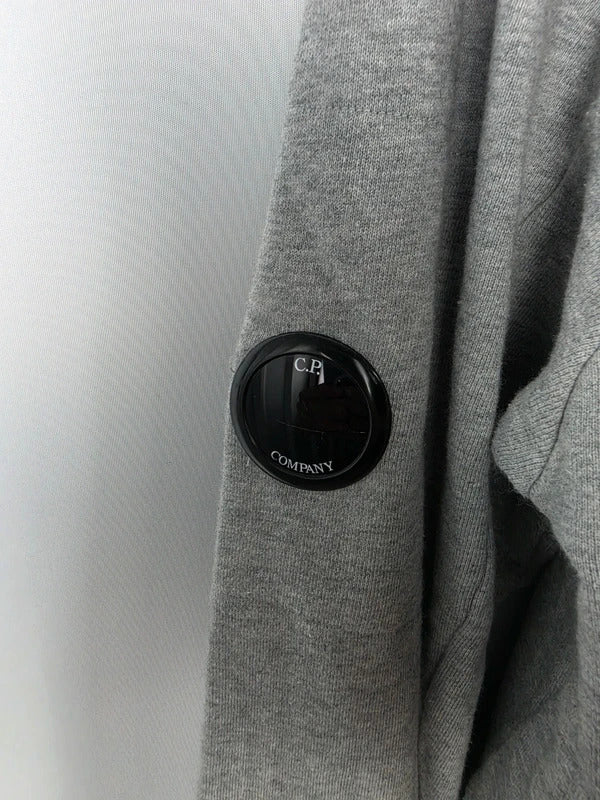 C.P. Company Grey Half-Zip Lens Sleeve Jumper – Size M