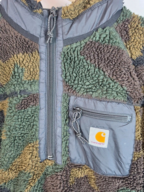 Carhartt WIP Prentis Pullover Fleece Jacket Camo Laurel - Size S