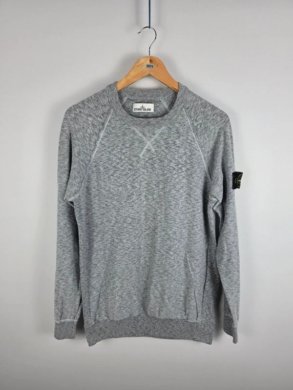 Stone Island Grey Marl Lightweight Knit Jumper Sweater Large SS18