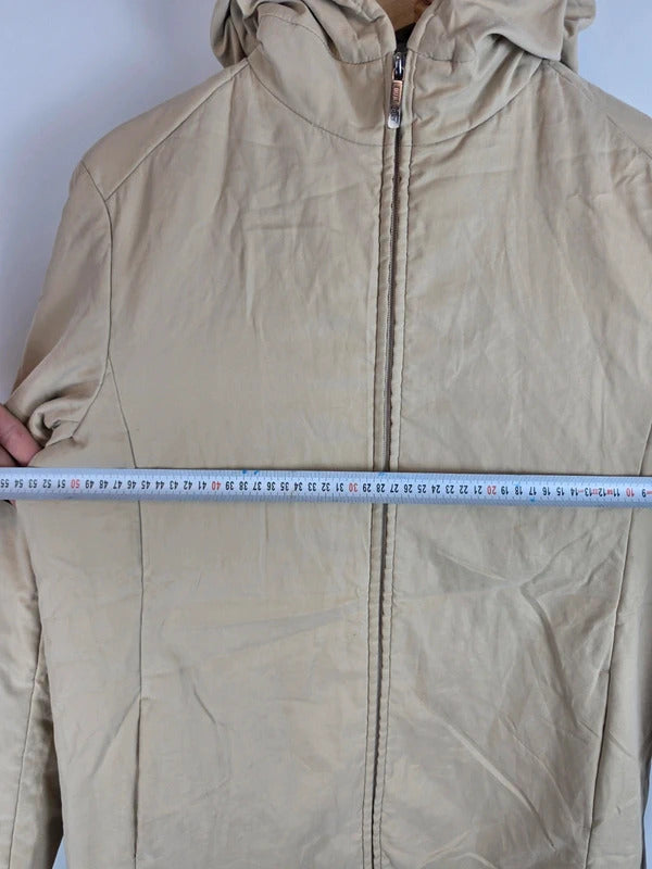 Burberry London Nova Check Lined Hooded Jacket Beige Size 40 Medium