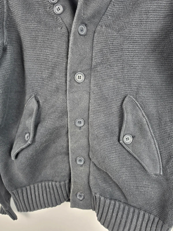 C.P. Company AW12 Heavy Knit Cardigan Shawl Collar Charcoal Gray Size 50 M